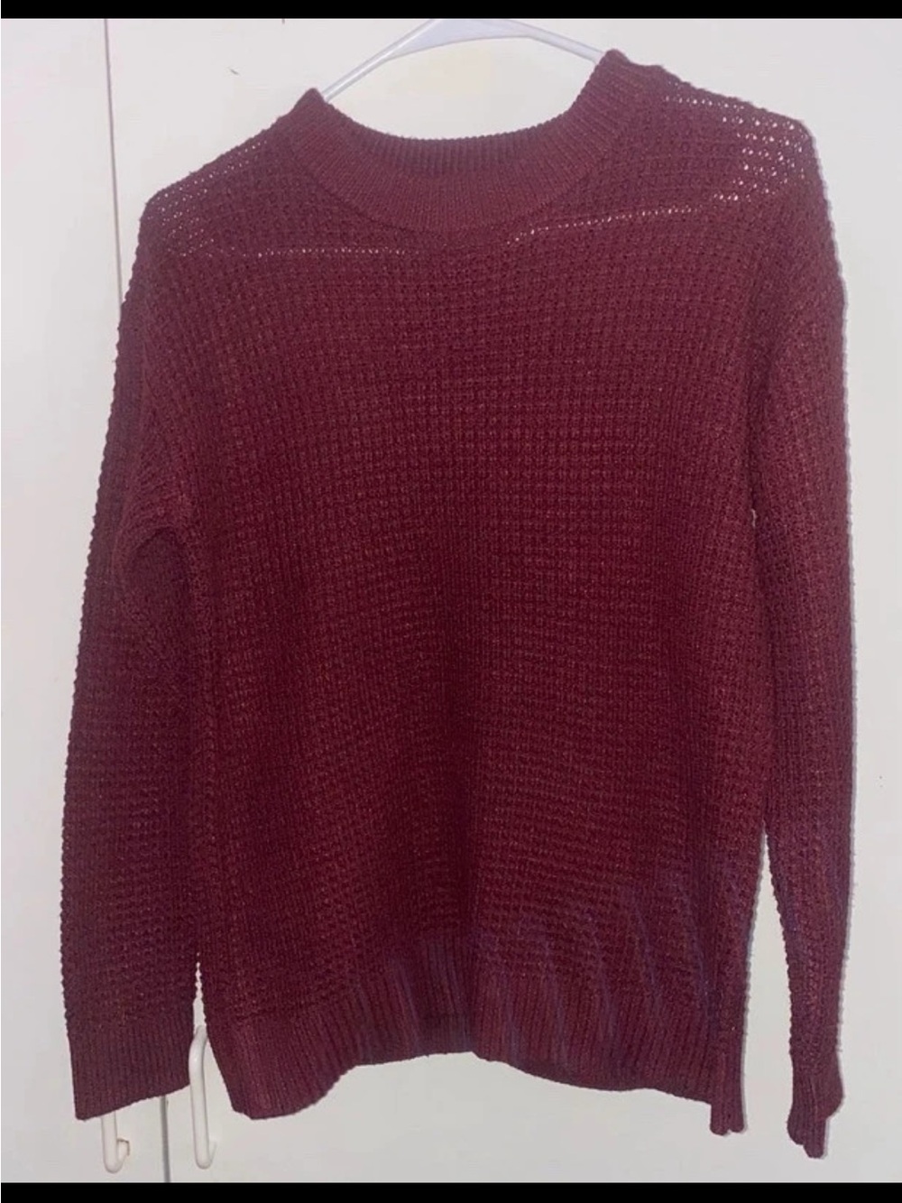 Women's Maroon/Burgundy Crewneck Sweater